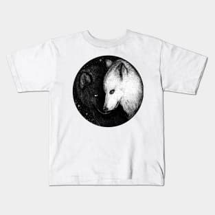 Wolves lovers - yin yang wolves Kids T-Shirt